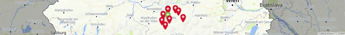Kartenansicht für Apotheken-Notdienste in der Nähe von Sankt Anton an der Jeßnitz (Scheibbs, Niederösterreich)